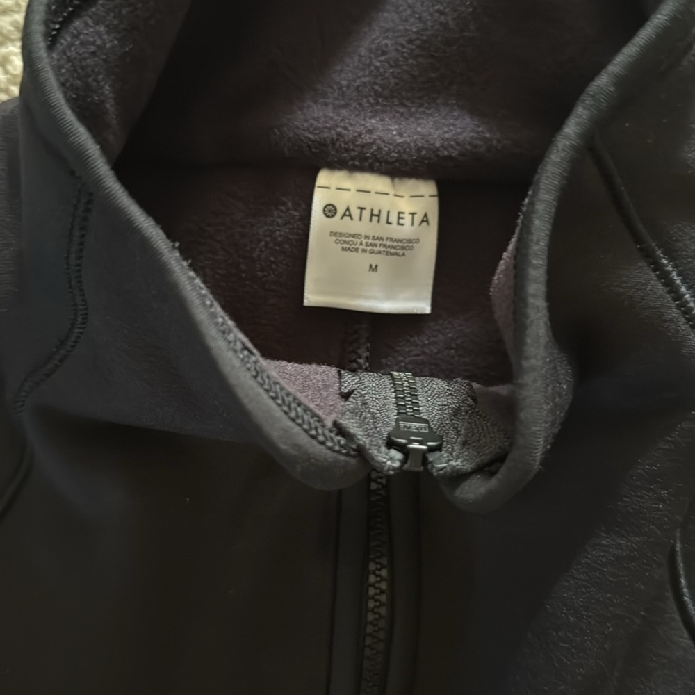 Athleta Altitude Fleece Lined 1/2 Zip Sweatshirt - Black - M - Picture 8 of 8